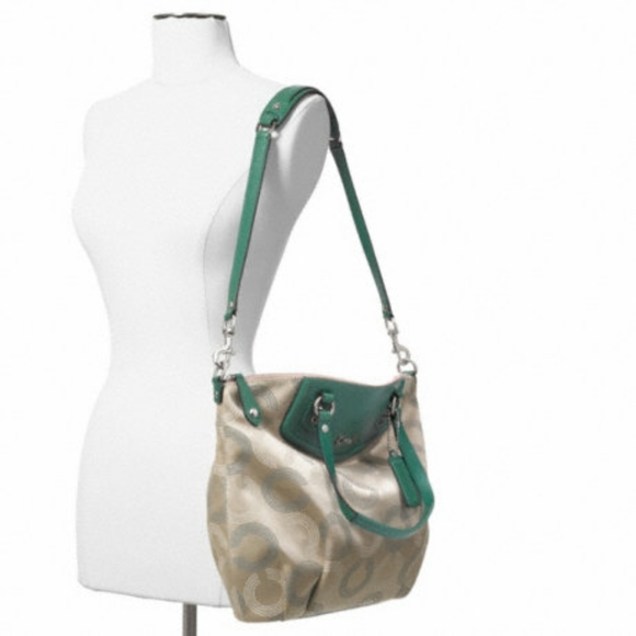 Coach Ashley Dotted OP Art North South Satchel Bag - Picture 2 of 16